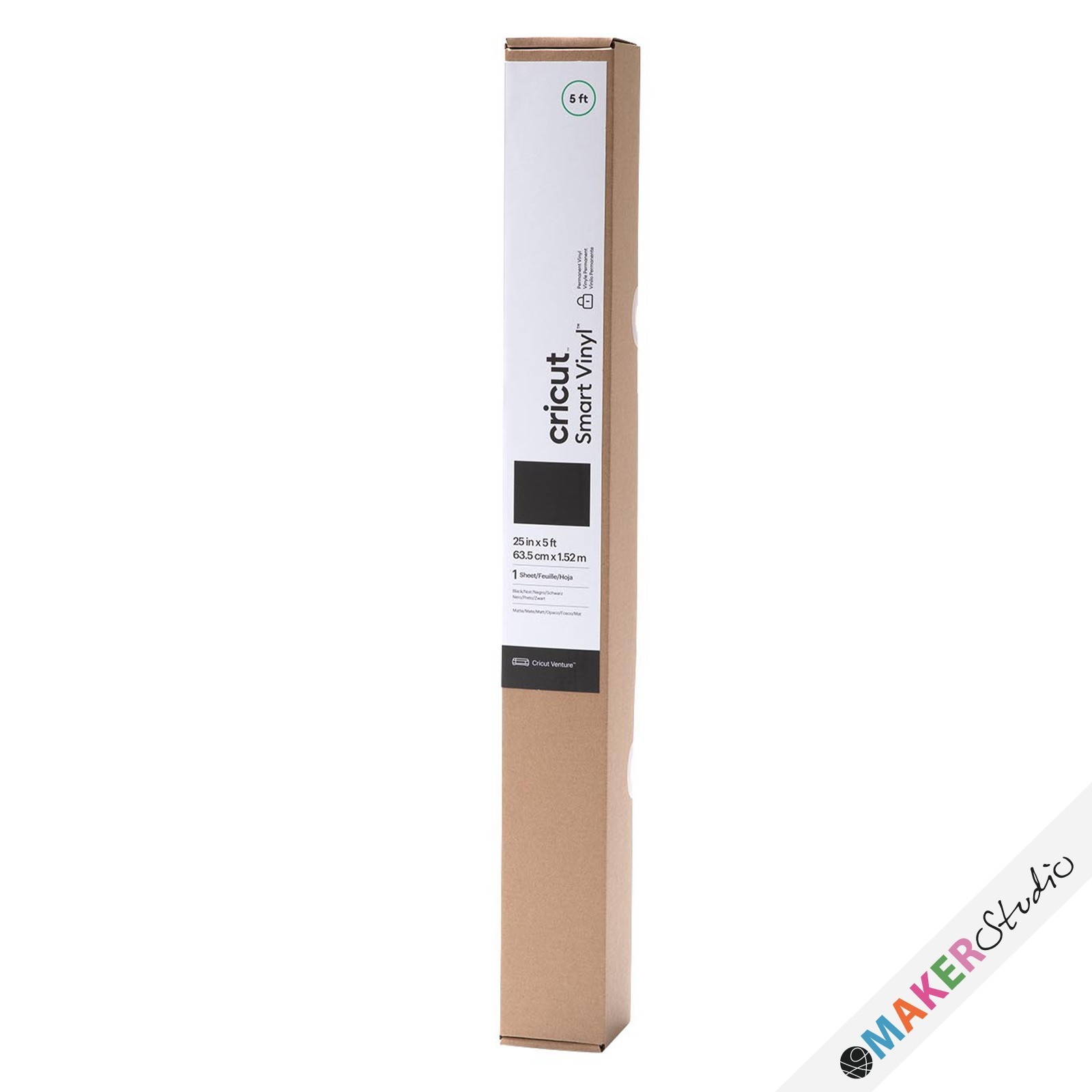Cricut Smart Vinyl Permanent Venture 63,5 x 152 cm Mat Sort