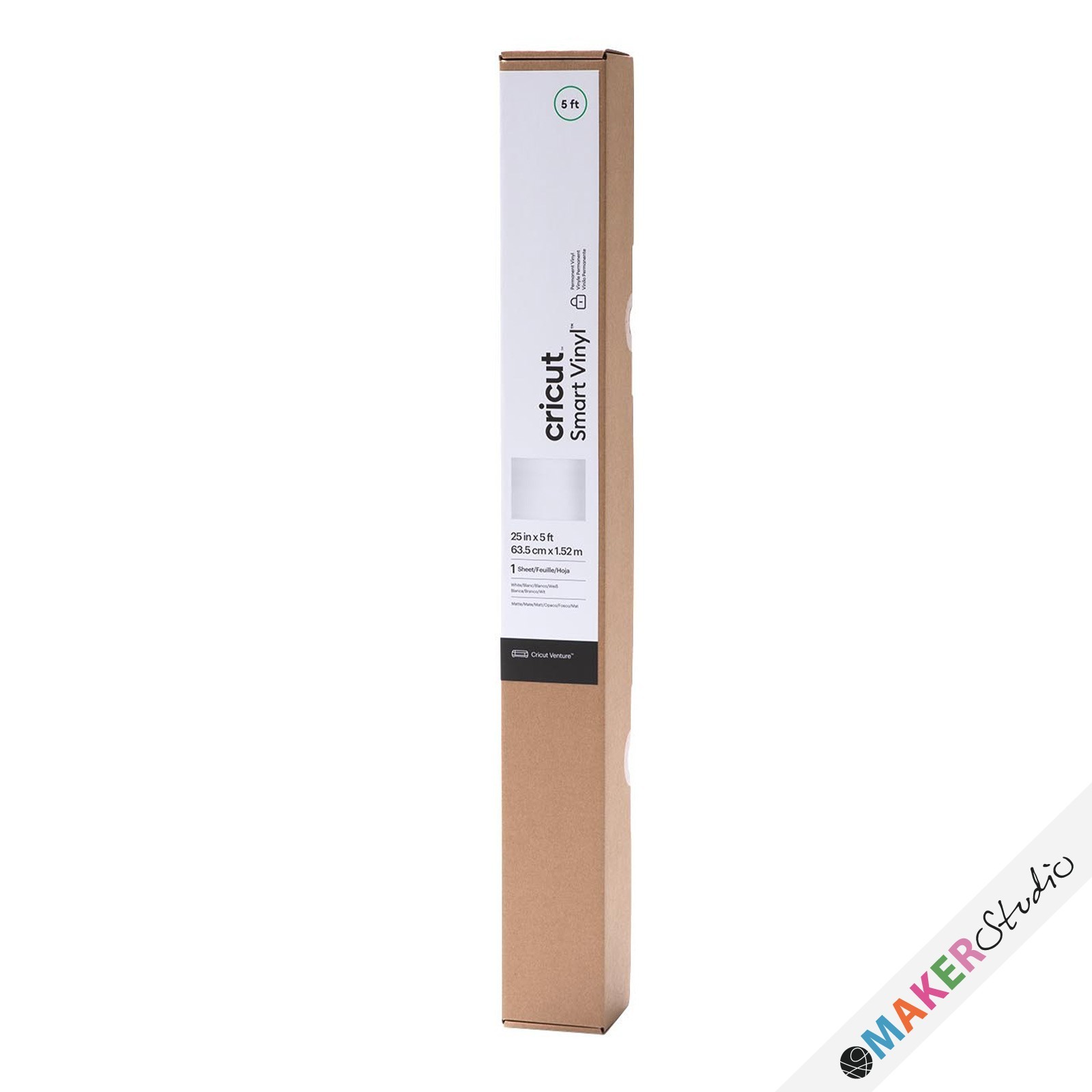 Cricut Smart Vinyl Permanent Venture 63,5 x 152 cm Mat Hvid