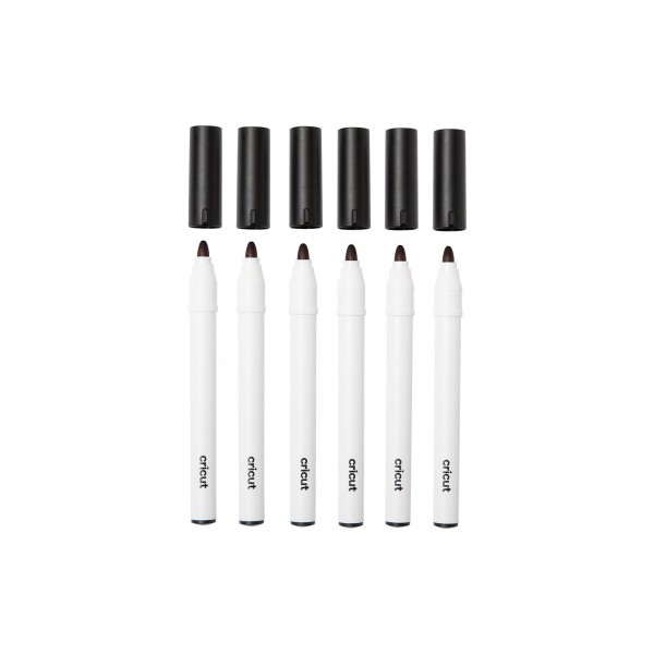 Cricut Ekstra-Bold Permanent Markers 6-pak (2,5 mm) – Sort