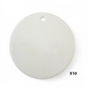 Keramik hjerte ornement til sublimation HVID 10-pak