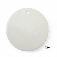 Keramik kugle ornement til sublimation HVID 10-pak