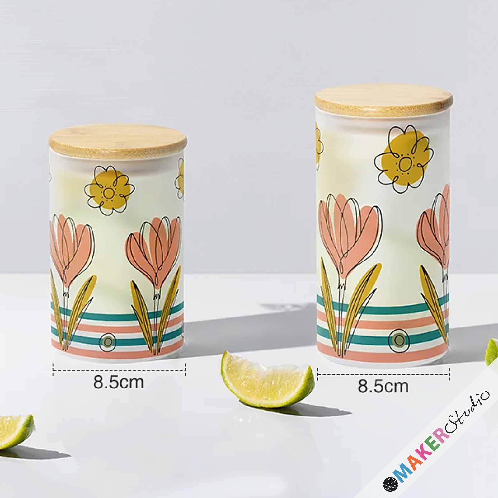 Glas opbevaringskrukke 750 ml FROSTET 2 stk