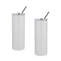 Stål tumbler 600 ml Sølvglitter  2 stk