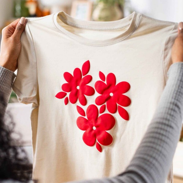Cricut Puff Iron-On - hvid