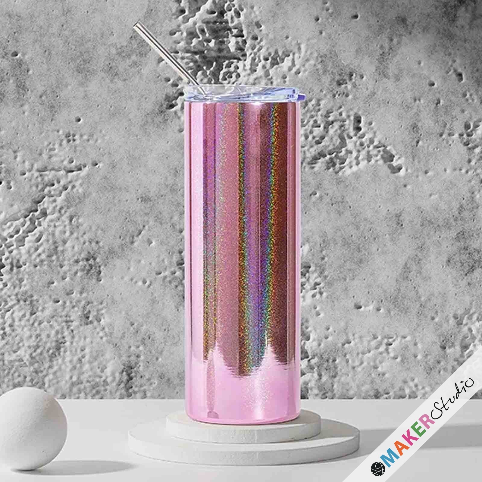 Stål tumbler 600 ml Pink 2 stk