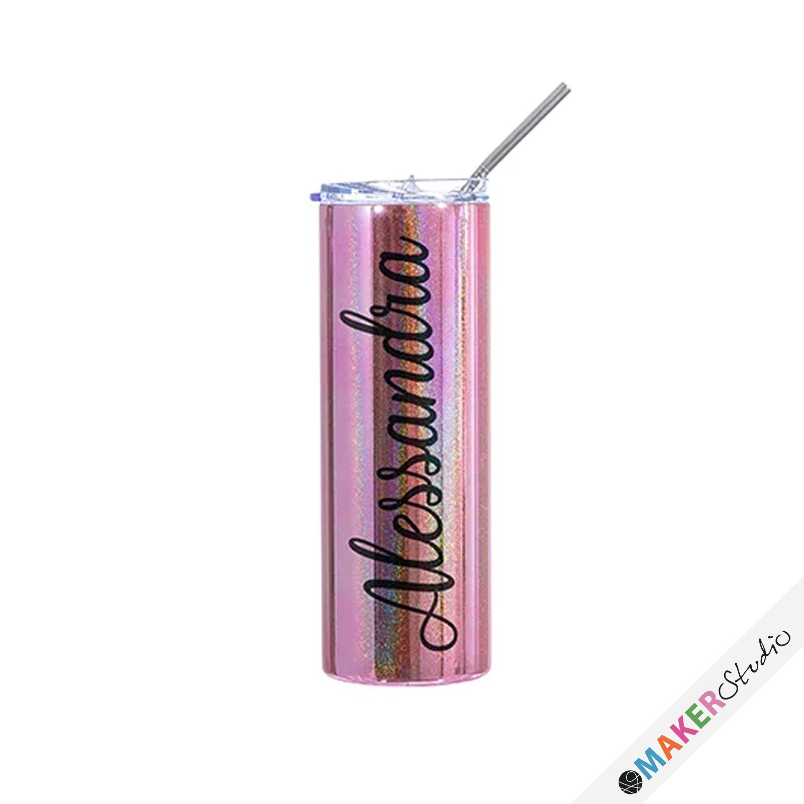 Stål tumbler 600 ml Pink 2 stk