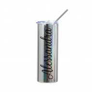 Stål tumbler 600 ml Sølvglitter  2 stk