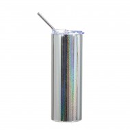 Stål tumbler 600 ml Sølvglitter  2 stk