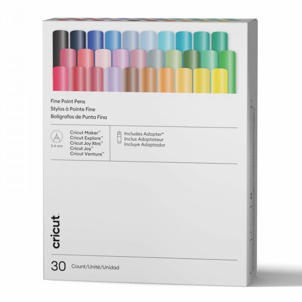 Cricut Omni Fine Point Pens 0,4 mm - Ultimativ pakke 30 stk