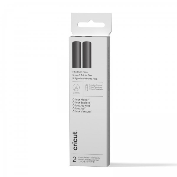 Cricut Omni Fine Point Pens 0,4 mm Sort 2-pak