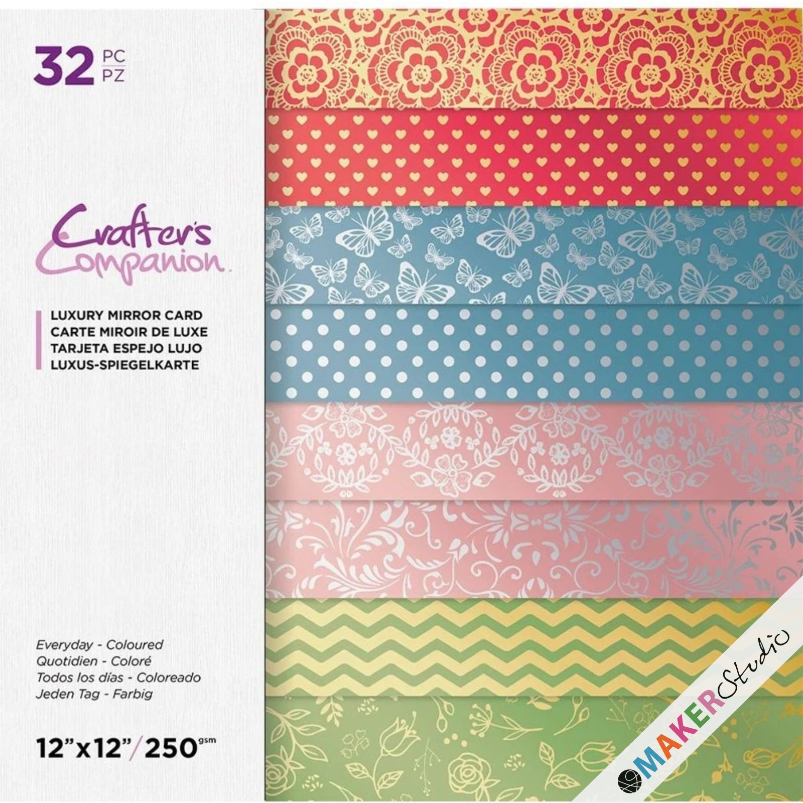 Crafters Companion luksus spejlkarton 32 ark
