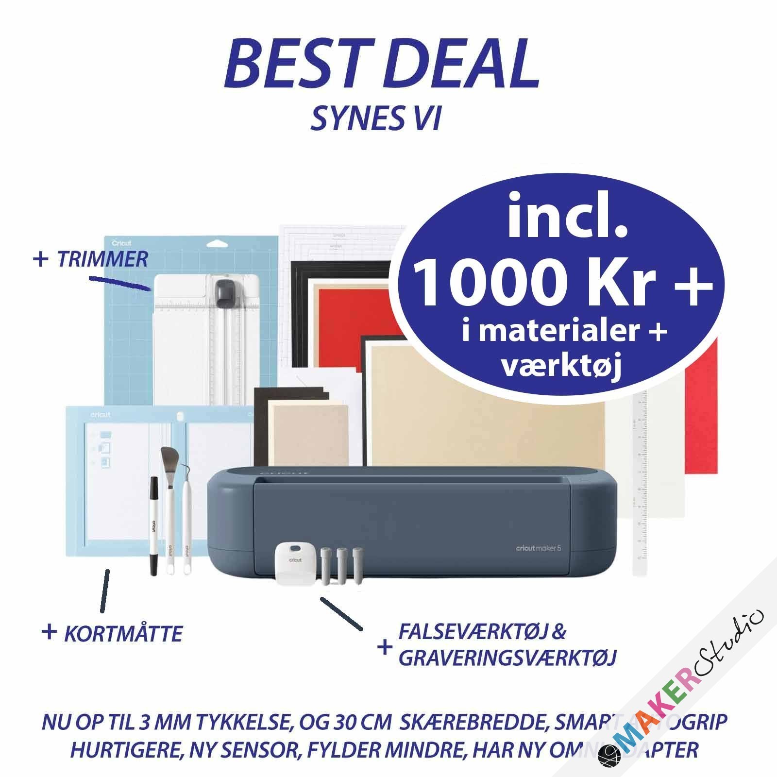 Cricut Maker 5 + Cricut Startpakke