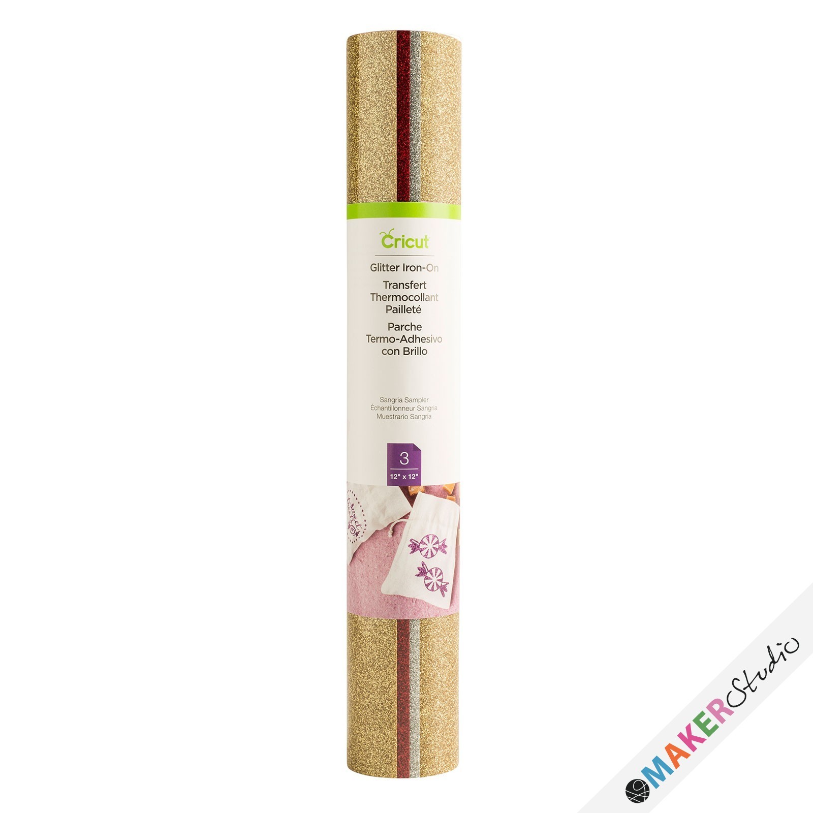 Cricut Glitter Iron-On Sangria Sampler 3 ark
