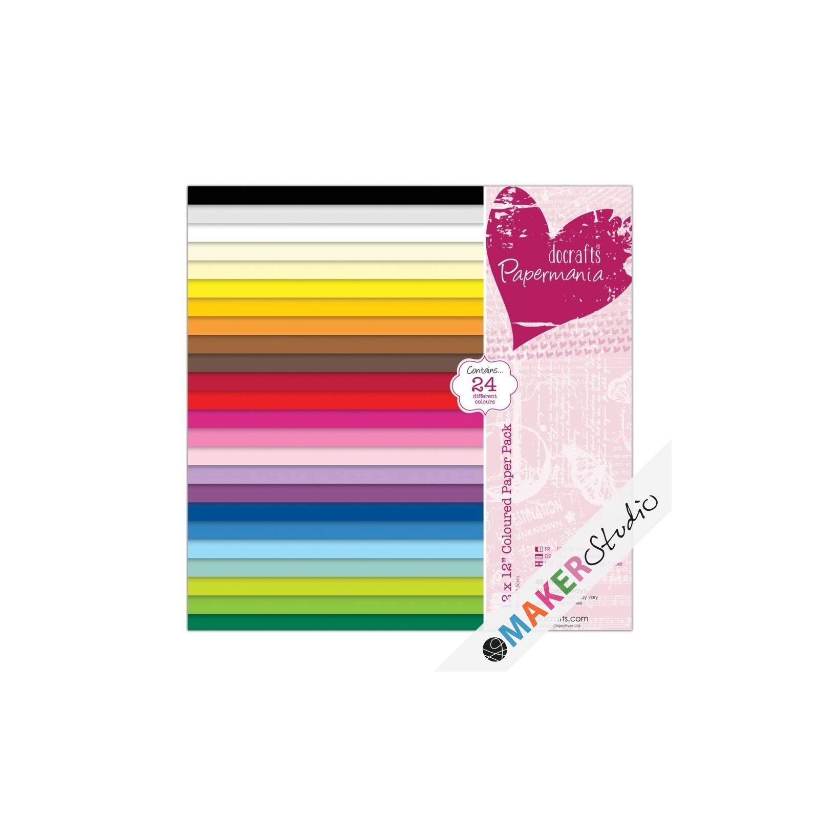 Papermania farvet papir 48 Ark