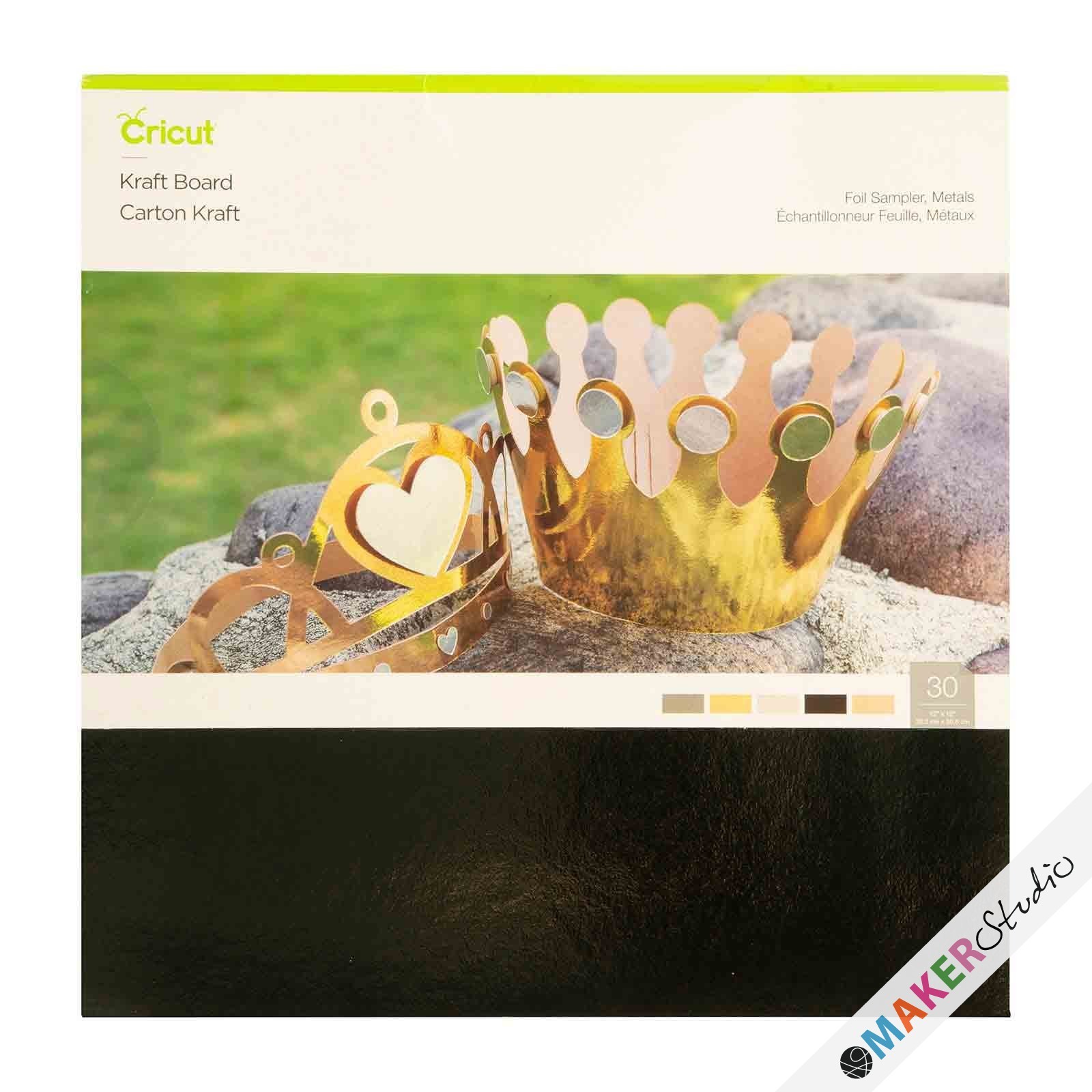 Cricut Kraft Board Foil Metals Sampler 10 ark