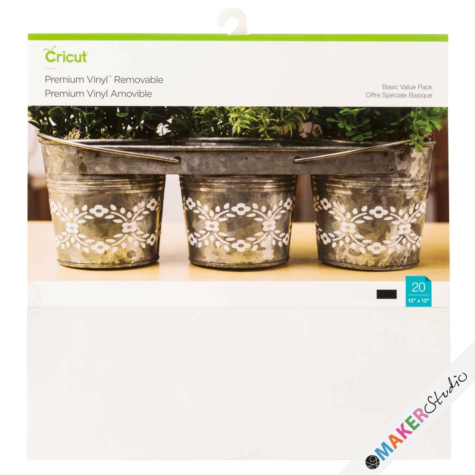 Cricut Premium sort og hvid Aftagelig Vinyl 20 ark