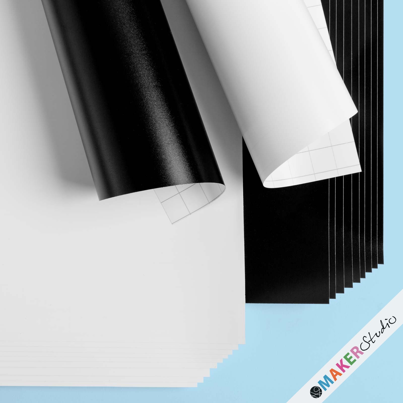 Cricut Premium sort og hvid Aftagelig Vinyl 20 ark