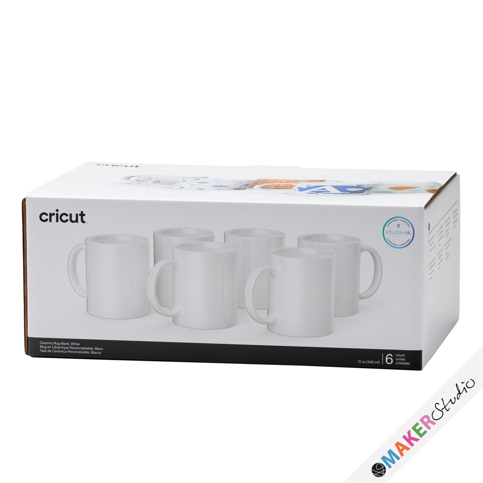 Cricut kop hvid 350ml (6 stk)
