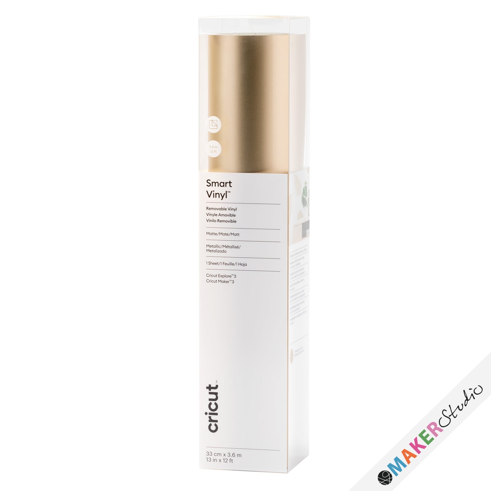 Cricut Smart Vinyl Aftagelig Mat Guld Champagne