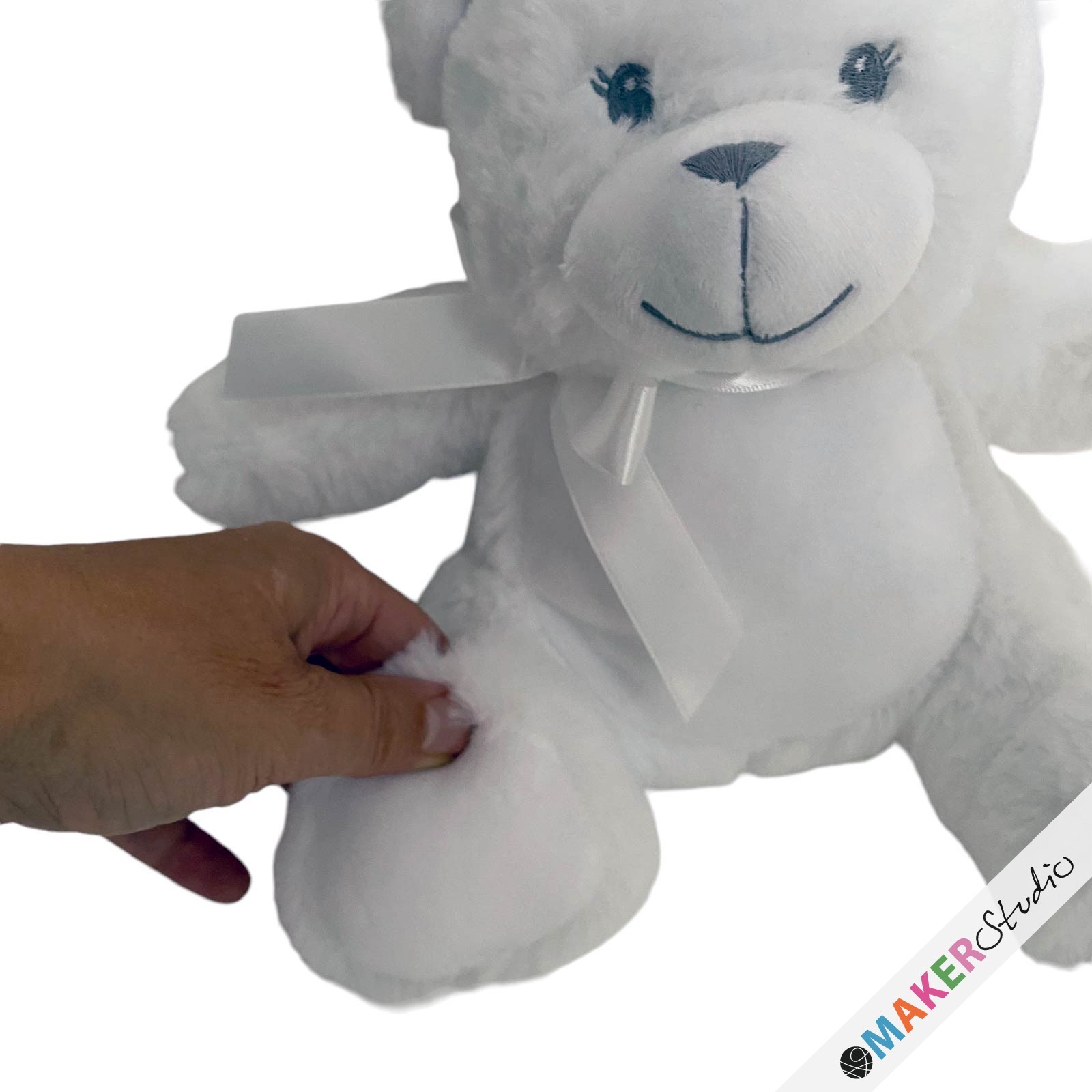 PrintMe Hvid Bamse