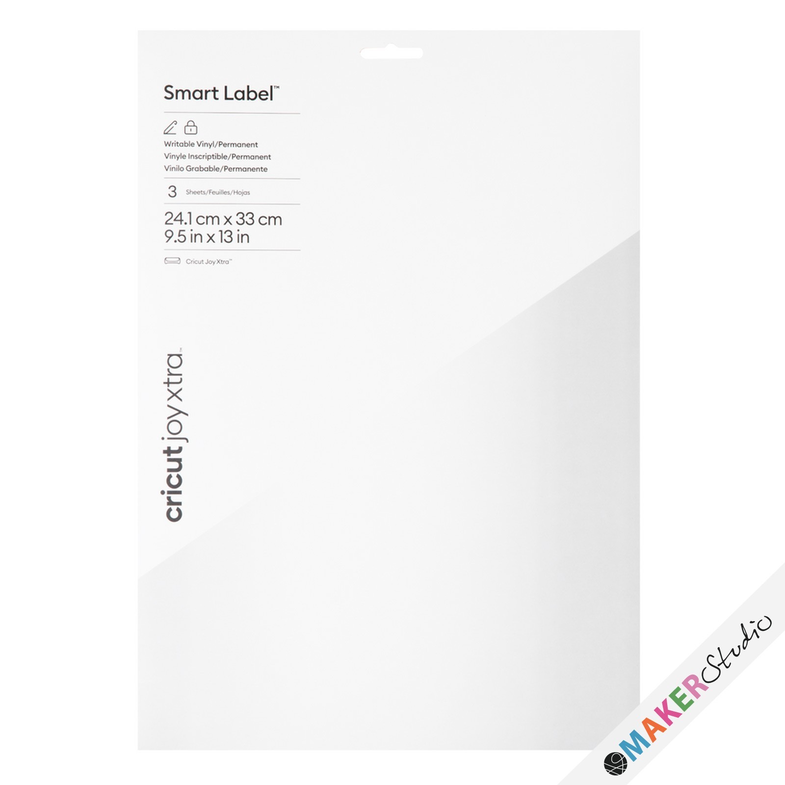 Cricut Joy Xtra Smart Label Skrivbar Vinyl Permanent HVID 3-pak