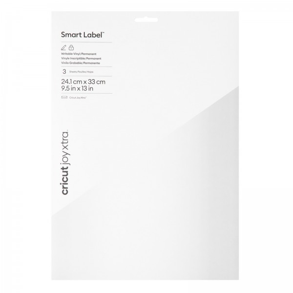 Cricut Joy Xtra Smart Label Skrivbar Vinyl Permanent HVID 3-pak