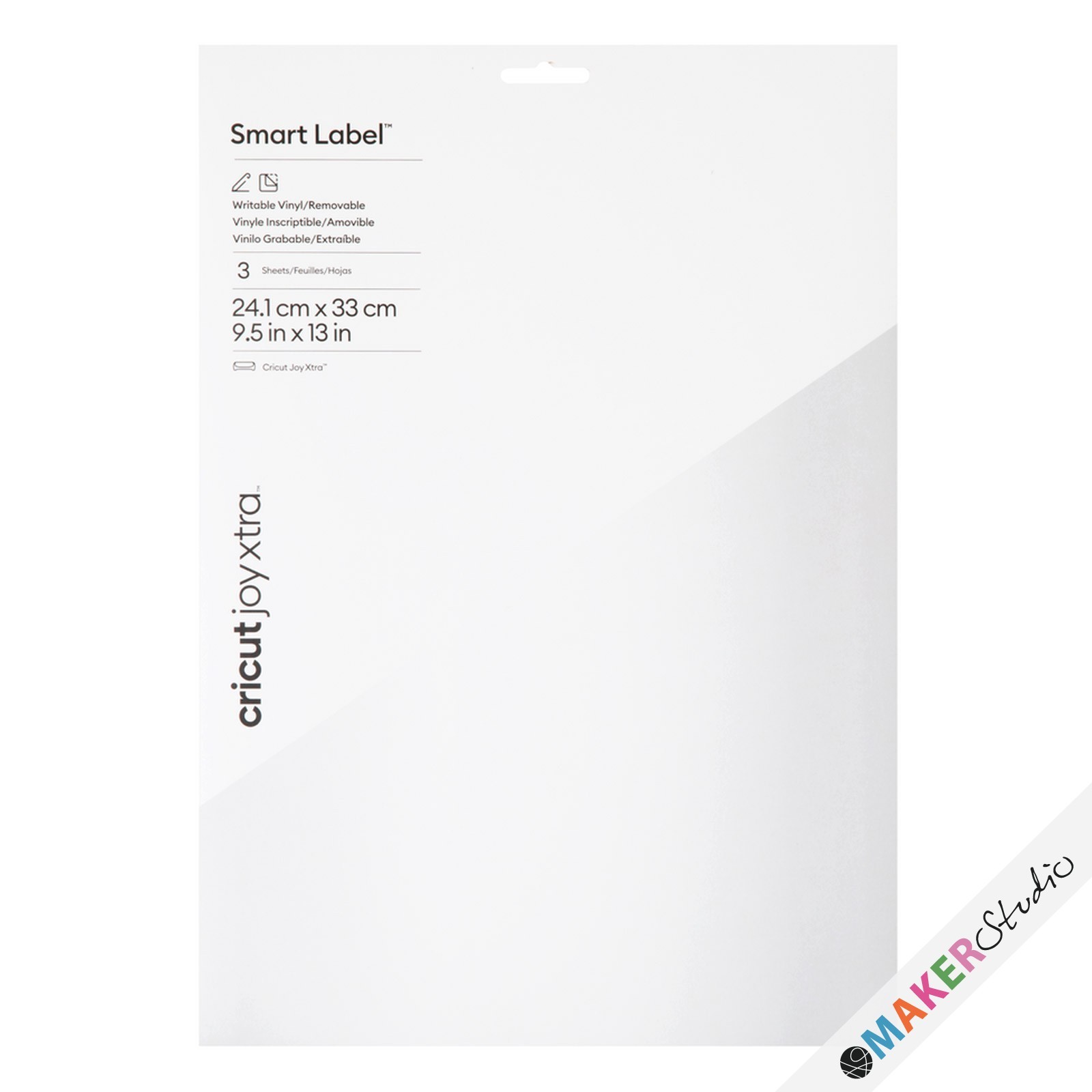Cricut Joy Xtra Smart Label skrivbart aftagelig Vinyl HVID 3-pak