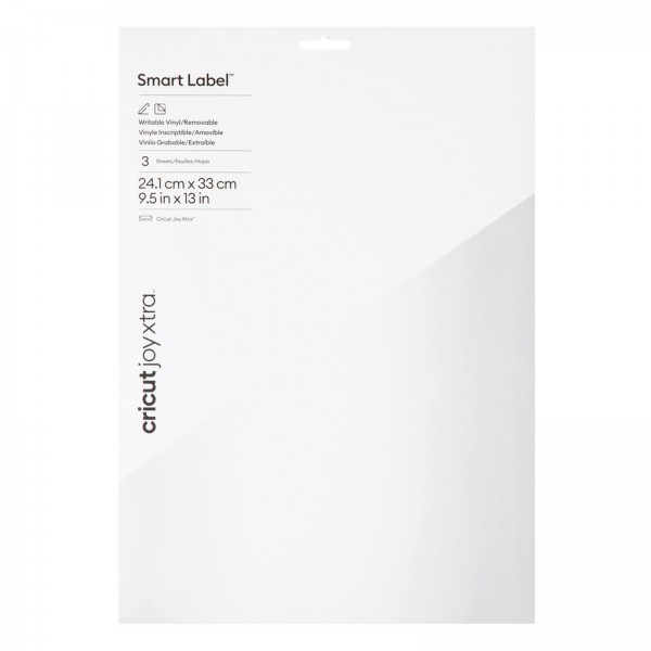 Cricut Joy Xtra Smart Label skrivbart aftagelig Vinyl HVID 3-pak