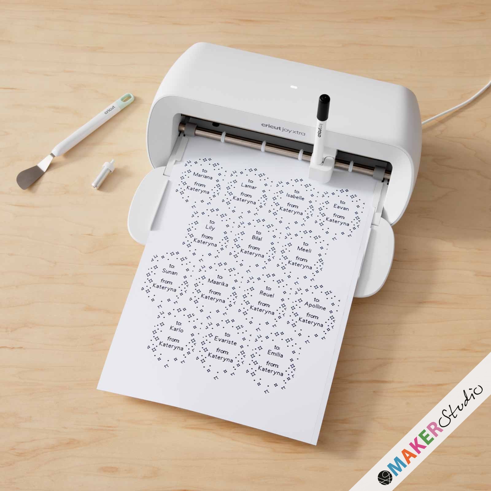 Cricut Joy Xtra Smart Label skrivbart aftagelig Vinyl HVID 3-pak