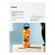 Cricut vandfaste klistermærkeark HVID A4 6stk