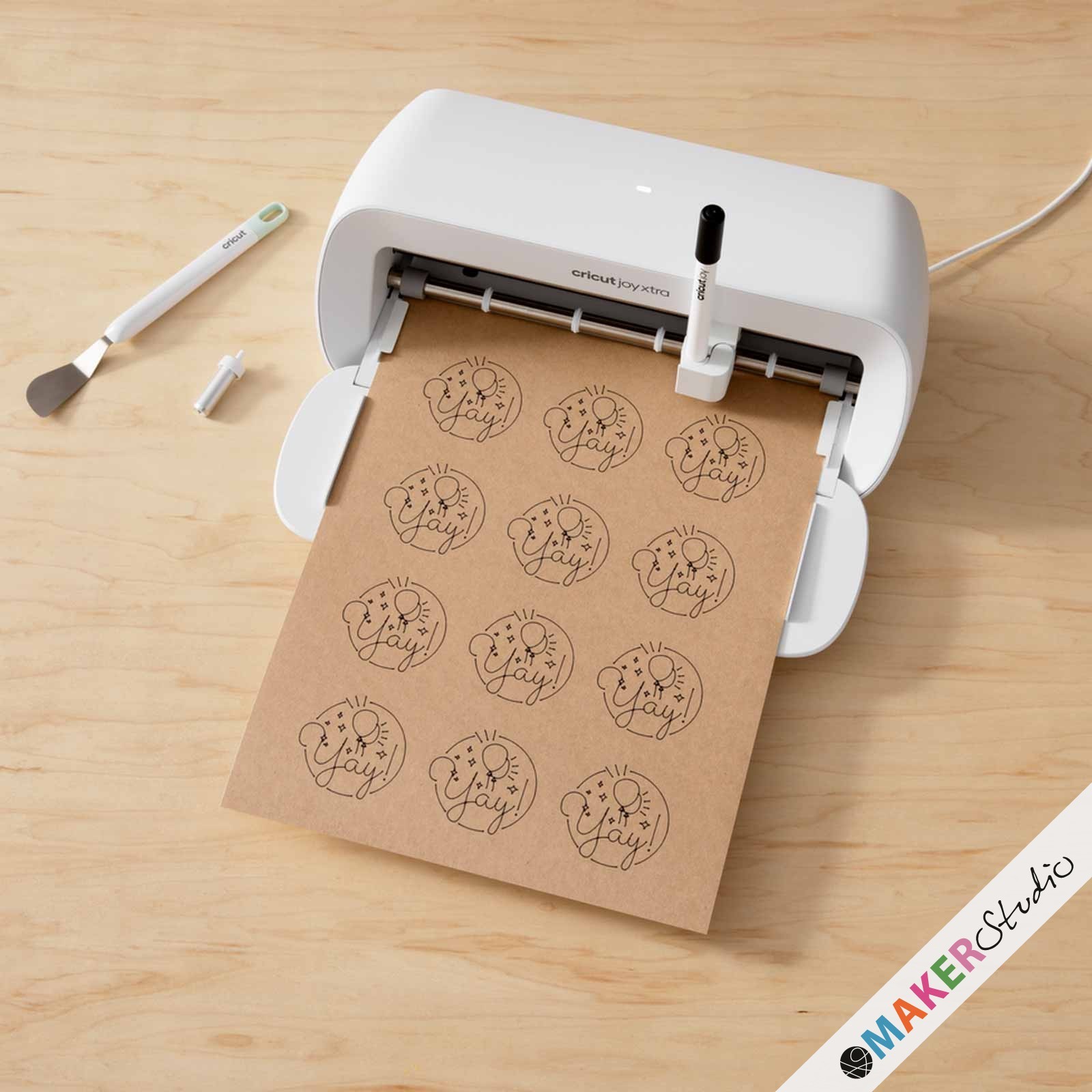 Cricut Joy Xtra Smart Label Papir Permanent Kraft BRUN 4-pak