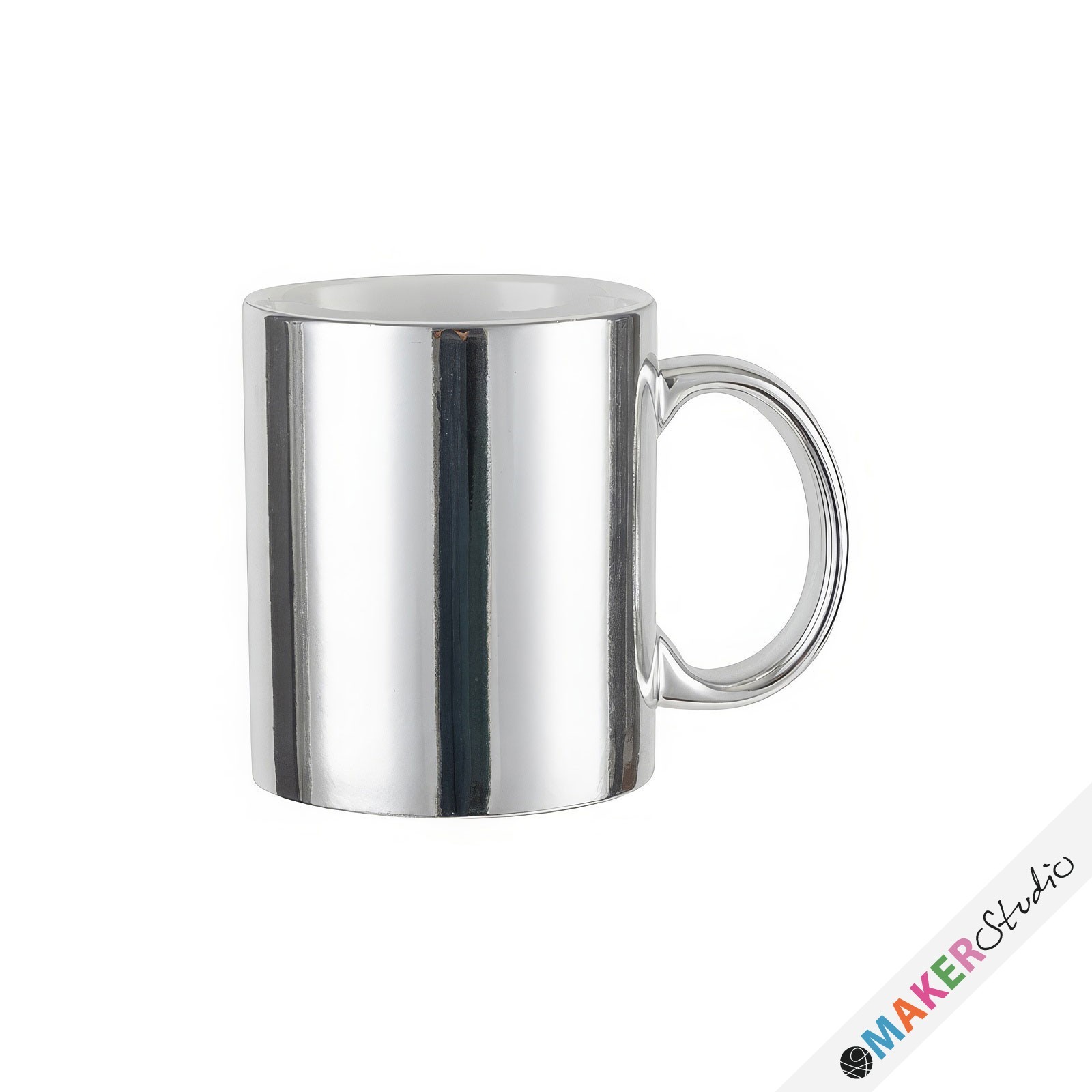 Keramisk krus 325 ml BLANK SØLV 2 stk