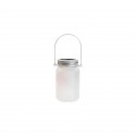 Mason Jar m/låg, lys og metalhåndtag 450 ml FROSTET