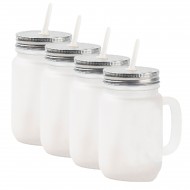 Mason Jar 350 ml FROSTED 4 stk
