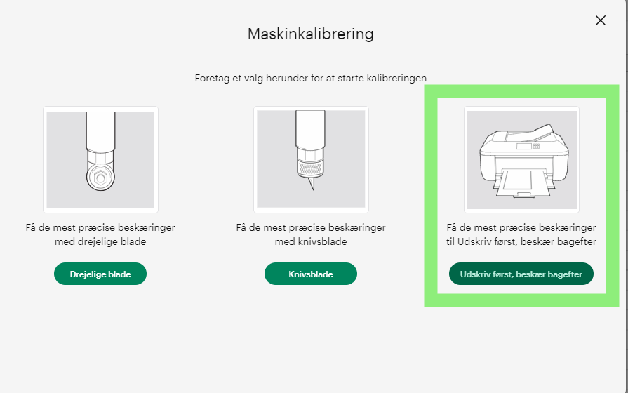 Vælg nu Udskriv først, beskær bagefter