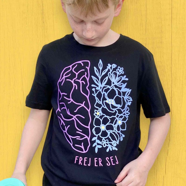 Frejs farveskiftende hjerne T-shirt